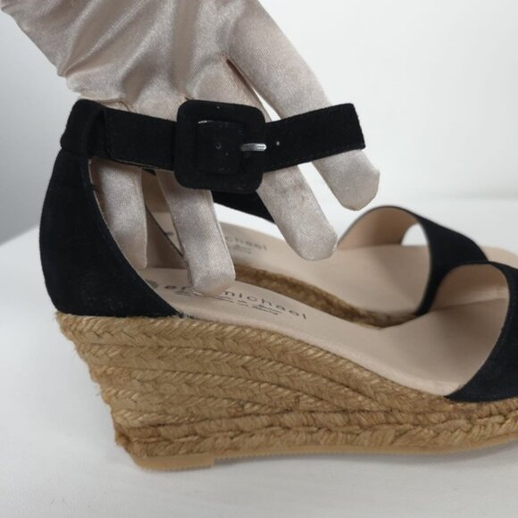 NWOB Eric Michael Spain Made 🇪🇸 LEATHER UPPER/LINING Milan Wedge Sandals 40 - Picture 10 of 15